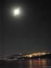 Moon.  Tiberias lights.  Sea of Galilee.  Warm night.  Very nice. (17kb)